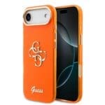 Guess IML 4G Script Metal Logo Orange Kryt iPhone 17 Air