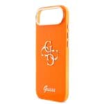 Guess IML 4G Script Metal Logo Orange Kryt iPhone 17 Air