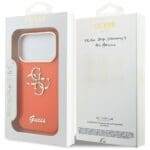 Guess IML 4G Script Metal Orange Kryt iPhone 17 Pro