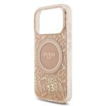 Guess IML Flowers Allover Strap MagSafe Pink Kryt iPhone 17 Pro