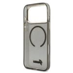 Guess IML Glitter Script Strap MagSafe Black Kryt iPhone 17 Pro Max