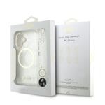 Guess IML Glitter Script Strap MagSafe Transparent Kryt iPhone 17