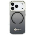 Guess IML Gradient Script Metal MagSafe Black Kryt iPhone 17 Pro