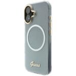 Guess IML Gradient Script Metal MagSafe White Kryt iPhone 17