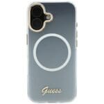 Guess IML Gradient Script Metal MagSafe White Kryt iPhone 17