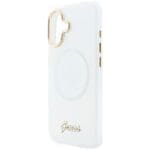 Guess IML Gradient Script Metal MagSafe White Kryt iPhone 17