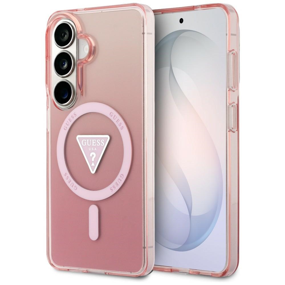 Guess IML Gradient Triangle MagSafe Pink Kryt Samsung Galaxy S26
