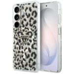 Guess IML Leopard Print Triangle MagSafe Black Kryt Samsung Galaxy S26