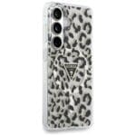 Guess IML Leopard Print Triangle MagSafe Black Kryt Samsung Galaxy S26