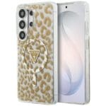 Guess IML Leopard Print Triangle MagSafe Brown Kryt Samsung Galaxy S26 Ultra