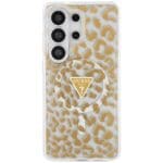Guess IML Leopard Print Triangle MagSafe Brown Kryt Samsung Galaxy S26 Ultra