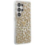 Guess IML Leopard Print Triangle MagSafe Brown Kryt Samsung Galaxy S26 Ultra