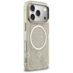 Guess IML Peony Dot MagSafe Beige Kryt iPhone 17 Pro