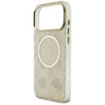 Guess IML Peony Dot MagSafe Beige Kryt iPhone 17 Pro Max