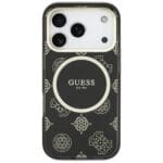 Guess IML Peony Dot MagSafe Black Kryt iPhone 17 Pro