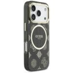 Guess IML Peony Dot MagSafe Black Kryt iPhone 17 Pro