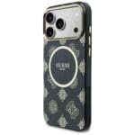 Guess IML Peony Dot MagSafe Black Kryt iPhone 17 Pro Max