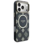 Guess IML Peony Dot MagSafe Black Kryt iPhone 17 Pro Max