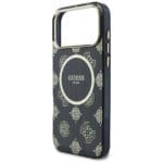 Guess IML Peony Dot MagSafe Black Kryt iPhone 17 Pro Max