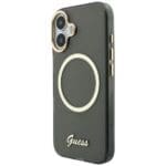 Guess IML Script Metal MagSafe Black Kryt iPhone 17