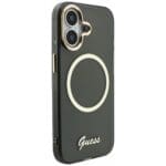 Guess IML Script Metal MagSafe Black Kryt iPhone 17