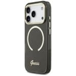 Guess IML Script Metal MagSafe Black Kryt iPhone 17 Pro