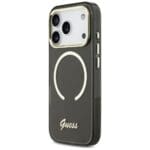 Guess IML Script Metal MagSafe Black Kryt iPhone 17 Pro Max