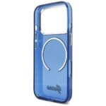Guess IML Script Metal MagSafe Blue Kryt iPhone 17 Pro Max