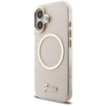 Guess IML Script Metal MagSafe Pink Kryt iPhone 17