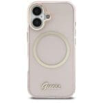 Guess IML Script Metal MagSafe Pink Kryt iPhone 17