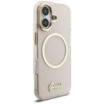 Guess IML Script Metal MagSafe Pink Kryt iPhone 17