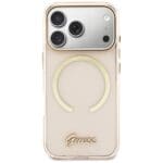 Guess IML Script Metal MagSafe Pink Kryt iPhone 17 Pro Max