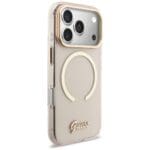 Guess IML Script Metal MagSafe Pink Kryt iPhone 17 Pro Max