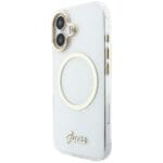 Guess IML Script Metal MagSafe Transparent Kryt iPhone 17