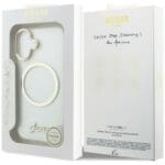 Guess IML Script Metal MagSafe Transparent Kryt iPhone 17