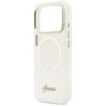 Guess IML Script Metal MagSafe Transparent Kryt iPhone 17 Pro Max