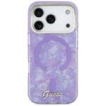 Guess IML Shell Script Metal MagSafe Purple Kryt iPhone 17 Pro Max