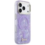 Guess IML Shell Script Metal MagSafe Purple Kryt iPhone 17 Pro Max