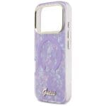 Guess IML Shell Script Metal MagSafe Purple Kryt iPhone 17 Pro Max