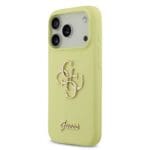 Guess Liquid Silicone 4G Metal Logo Yellow Kryt iPhone 17 Pro