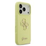 Guess Liquid Silicone 4G Metal Logo Yellow Kryt iPhone 17 Pro