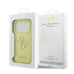 Guess Liquid Silicone 4G Metal Logo Yellow Kryt iPhone 17 Pro