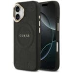 Guess Peony Hot Stamp MagSafe Black Kryt iPhone 17