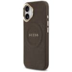 Guess Peony Hot Stamp MagSafe Brown Kryt iPhone 17
