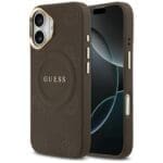 Guess Peony Hot Stamp MagSafe Brown Kryt iPhone 17