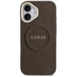 Guess Peony Hot Stamp MagSafe Brown Kryt iPhone 17