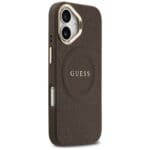 Guess Peony Hot Stamp MagSafe Brown Kryt iPhone 17