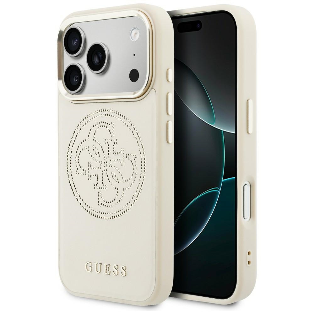 Guess Perforated 4G MagSafe Beige Kryt iPhone 17 Pro Max
