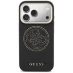 Guess Perforated 4G MagSafe Black Kryt iPhone 17 Pro Max