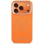 Guess Perforated 4G MagSafe Orange Kryt iPhone 17 Pro